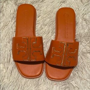 Tory Burch Women's Tan Slide Sandals